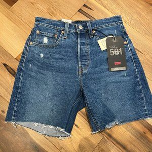 New Levi's 501 Original High Rise Mid-Thigh Women's Shorts Size 26